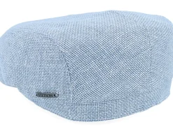 Flat Caps-Stetson Driver Virgin Wool/Linen Soft Blue Flat Cap -