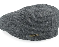 Hot Stetson Driver Wool Anthra Shades Diagonal Flat Cap -