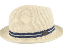 Clearance MJM Hats Duan Toyo Natural/Blue Straw Hat -