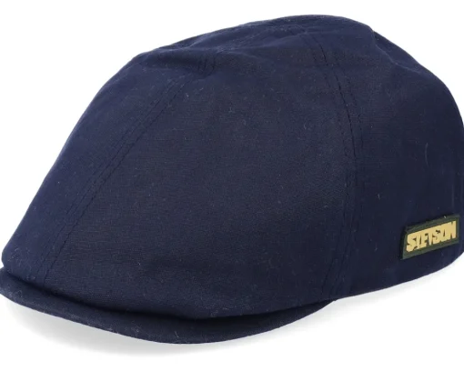 Flat Caps-Stetson Duck Cap Vintage Wax Flat Cap -