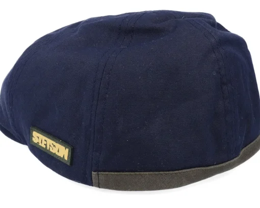 Flat Caps-Stetson Duck Cap Vintage Wax Flat Cap -