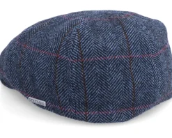 Best Stetson Duck Cap Wool Blue Flat Cap -