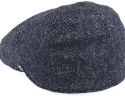 Flat Caps-Lierys Duck Cap Wool Navy Flat Cap -