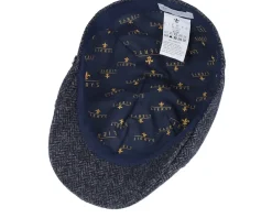 Flat Caps-Lierys Duck Cap Wool Navy Flat Cap -