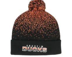 Pom Beanies-Fanatics Ducks Iconic Gradiant Beanie Dark Orange Pom - Black