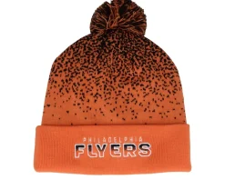 Pom Beanies-Fanatics Ducks Iconic Gradiant Beanie Dark Orange Pom - Black
