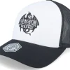Trucker-Critiql Hit Dungeon Master Dragon Silhouette White/Black Trucker -