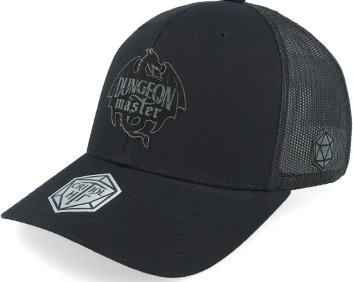 Best Critiql Hit Dungeon Master Dragon Silhouette Black Trucker -
