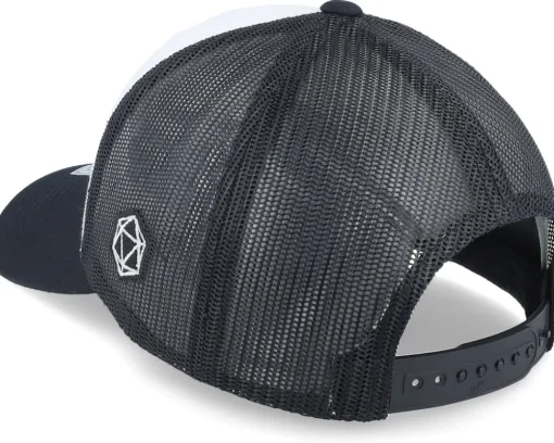 Trucker-Critiql Hit Dungeon Master Dragon Silhouette White/Black Trucker -