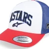 Best Alpinestars Dunker Hat White/Red/Blue Trucker -