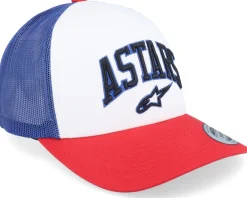 Best Alpinestars Dunker Hat White/Red/Blue Trucker -