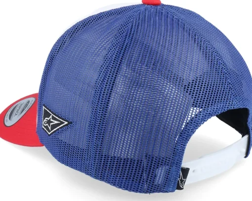 Best Alpinestars Dunker Hat White/Red/Blue Trucker -