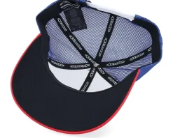 Best Alpinestars Dunker Hat White/Red/Blue Trucker -