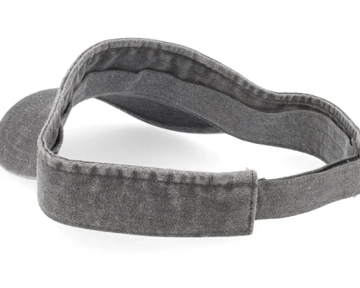 Clearance MJM Hats Dyed Cotton Twill Visor - Black