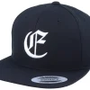 Snapback-Iconic E Letter 3D Black Snapback -