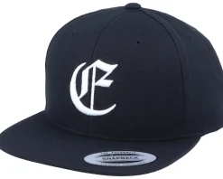 Snapback-Iconic E Letter 3D Black Snapback -