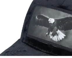 Velvet Caps-Calza Pennello Eagle Big Patch Velvet Trucker - Black