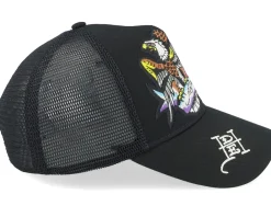 Best Ed Hardy Eagle Crystal Rock Black/Black A-Frame Trucker -