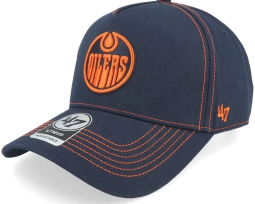 Adjustable-47 Brand Edmonton Oilers Contrast Stitch 47 Mvp Dt Cap Navy A-frame Adjustable -