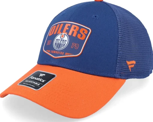 Trucker-Fanatics Edmonton Oilers Meshback /Dark Orange Trucker - Blue