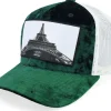 Best Calza Pennello Eiffel Tower Velvet /Ivory A-frame Trucker - Green