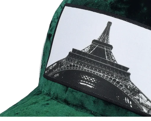 Best Calza Pennello Eiffel Tower Velvet /Ivory A-frame Trucker - Green
