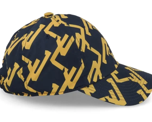 Adjustable-J.Lindeberg Elijah Geo Print Cap Jl Navy Dad Cap -