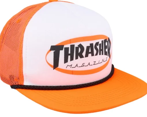 Trucker | Skate-Thrasher Ellipse Logo - Orange