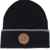 New Herschel Elmer Crest Beanie Black/Gargoyle Cuff -