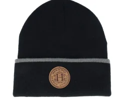 New Herschel Elmer Crest Beanie Black/Gargoyle Cuff -