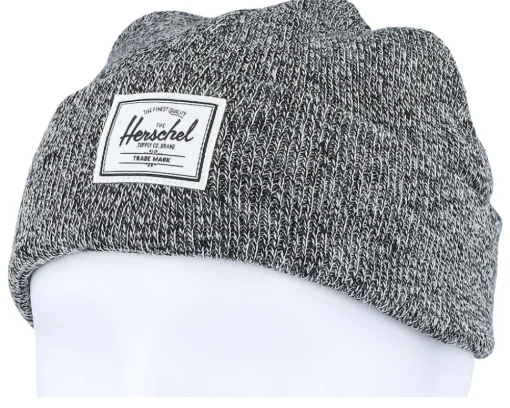 Short Beanies-Herschel Elmer Heather Black Short Beanie -