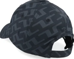 Sale J.Lindeberg Elo Printed Cap Bias Bridge Black Adjustable -