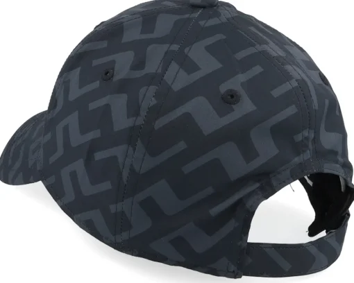 Sale J.Lindeberg Elo Printed Cap Bias Bridge Black Adjustable -