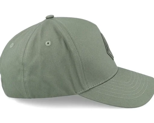Adjustable-Volcom Embossed Stone Hat Light Olive A-Frame Adjustable -