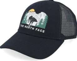 Sale The North Face Embroidered Mudder Black Trucker -