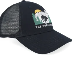 Sale The North Face Embroidered Mudder Black Trucker -