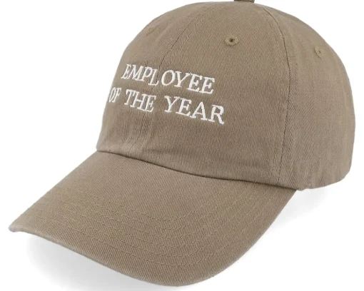 Dad Cap-Iconic Employee Of The Year Driftwood Brown Dad Cap -