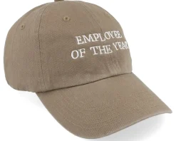 Dad Cap-Iconic Employee Of The Year Driftwood Brown Dad Cap -