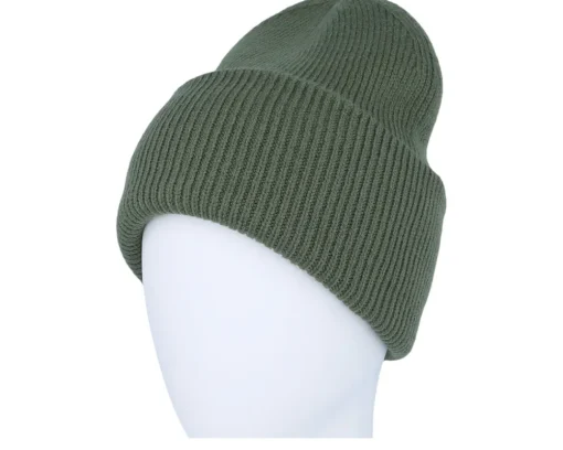 Cuff Beanies-Beechfield Engineered Olive Soft Deep Cuffed - Green