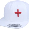 Snapback-Forza England Flag Shield White Snapback -