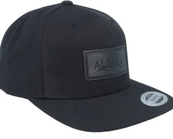 Snapback-Wild Spirit Engraved Alaska Mountain Box Patch Black Snapback -