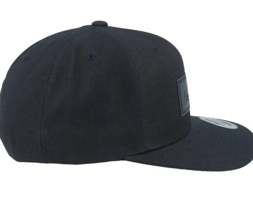 Snapback-Wild Spirit Engraved Alaska Mountain Box Patch Black Snapback -