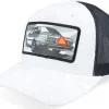 Trucker | Velvet Caps-Calza Pennello Epa Car Pop Art Velvet /Black A-Frame Trucker - White
