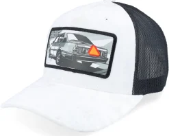 Trucker | Velvet Caps-Calza Pennello Epa Car Pop Art Velvet /Black A-Frame Trucker - White