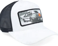 Trucker | Velvet Caps-Calza Pennello Epa Car Pop Art Velvet /Black A-Frame Trucker - White