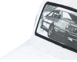 Trucker | Velvet Caps-Calza Pennello Epa Car Pop Art Velvet /Black A-Frame Trucker - White