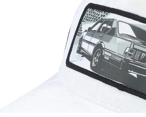 Trucker | Velvet Caps-Calza Pennello Epa Car Pop Art Velvet /Black A-Frame Trucker - White