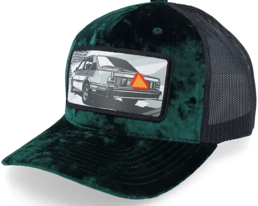 Trucker | Velvet Caps-Calza Pennello Epa Car Pop Art Velvet /Black A-Frame Trucker - White