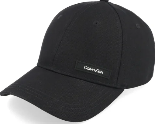 New Calvin Klein Essential Patch Cap Adjustable - Black