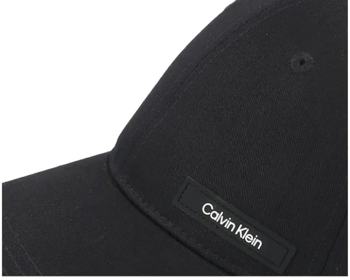 New Calvin Klein Essential Patch Cap Adjustable - Black